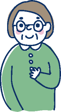 安心したお年寄りのイラスト